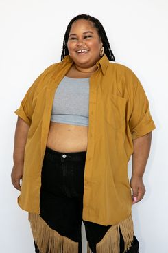 How to Style a Plus Size Oversized Shirt and oversized T-Shirt – See ROSE Go