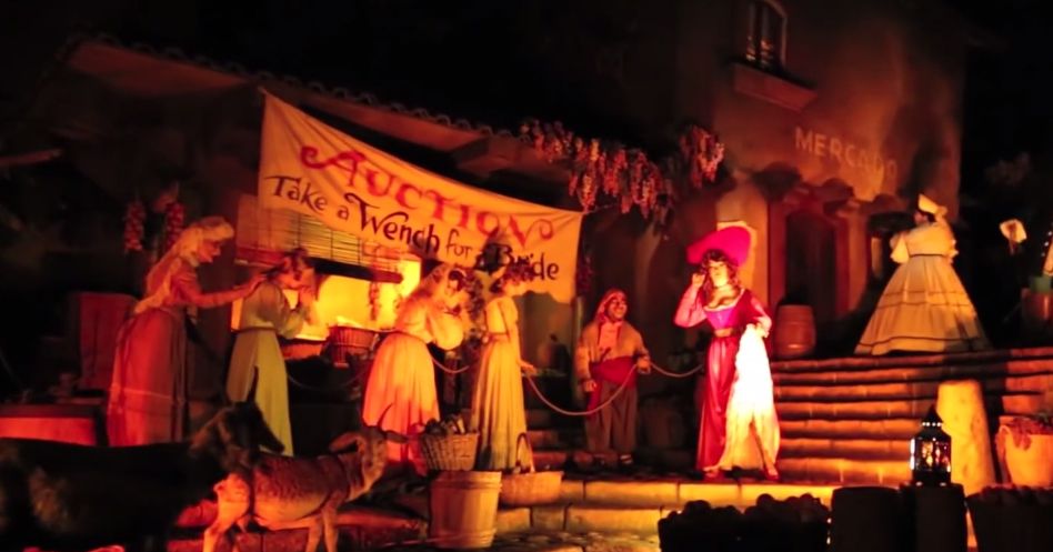 ディズニーのパイレーツオブザカリビアンライドは、「花嫁のオークション」を紹介しなくなります