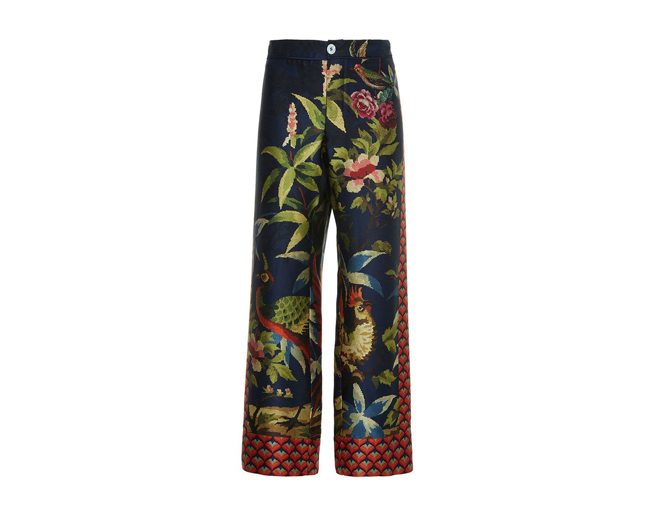 For Restless Sleepers Ceo Printed Silk Straight-Leg Pants