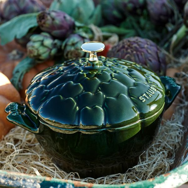 Staub 3-Quart Enameled Artichoke Cast Iron Dutch Oven