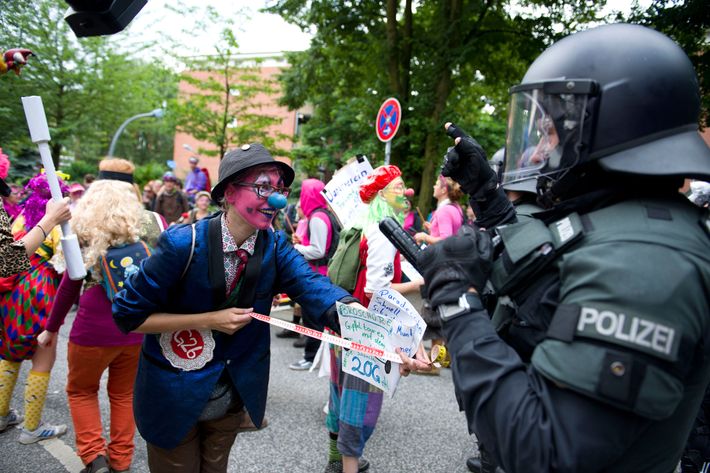 Police, protesters clash outside NATO summit