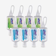 Purell Advanced Hand Sanitizer, 1 Fl. Oz. Bottle with Jelly Wrap Carrier (Pack of 8)