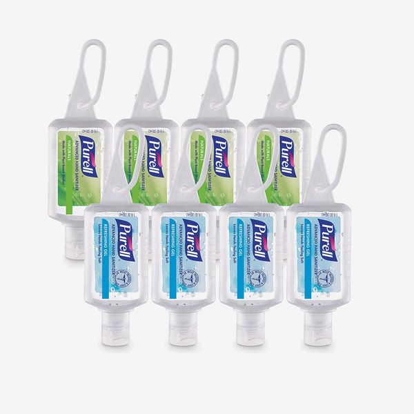 Purell Advanced Hand Sanitizer, 1 Fl. Oz. Bottle with Jelly Wrap Carrier (Pack of 8)