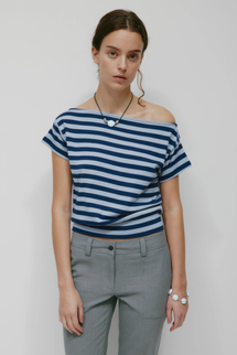 Kotn Women’s Striped Boatneck Banded Tee