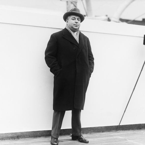 J. J. Shubert Posing in Overcoat