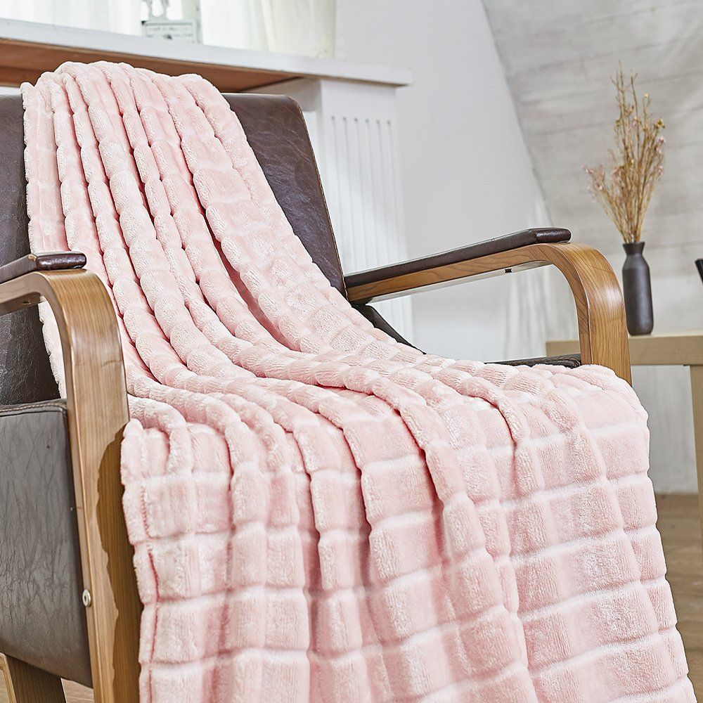 NEWSHONE Sherpa Throw Blanket Flannel Fleece Throw Blanket for Sofa Couch Warm Cozy Microfiber Reversible Plush Soft Warm Fuzzy Throw 50inX60in, Grey 