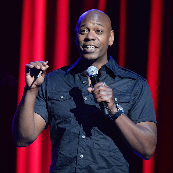 NEW YORK, NY - JUNE 18: Dave Chappelle performs onstage at Radio City Music Hall on June 18, 2014 in New York City. (Photo by Kevin Mazur/WireImage)