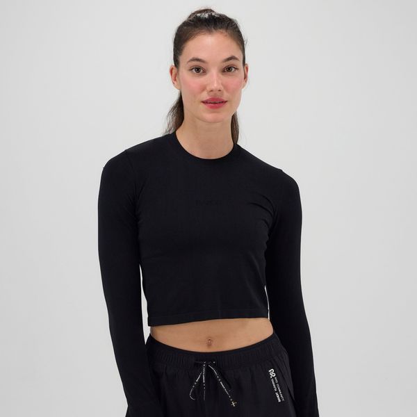 Bandit Women's Mercury Seamless Long Sleeve Crop - Black