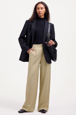 Madewell The Harlow Wide-Leg Pant in Drapey Twill