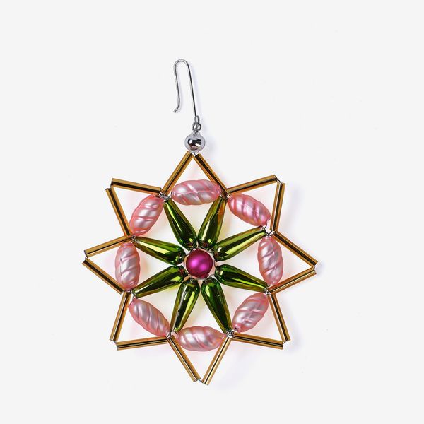 Heath Star Ornament in Gold/Pink/Green