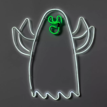Hyde & EEK! LED Faux Neon Rope Ghost with Moving Arms Halloween Novelty Sculpture Light
