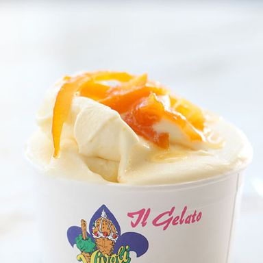 Crema all’arancia – cream custard based gelato with bitter orange zest