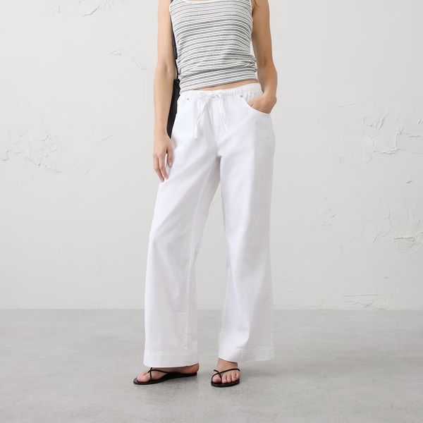 Banana Republic Factory Wide-Leg Mid-Rise Summerweight Pull-On Jean