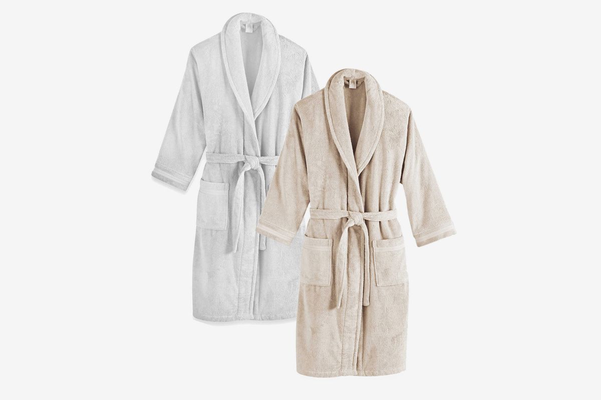 Personalised men bathrobe waffle 100/%cotton dark beige velvet bath robe.