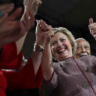 Hillary Clinton Holds New York Primary Night Gathering In Manhattan