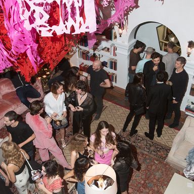 At Glenn O'Brien's TV party at Casa Claridge.