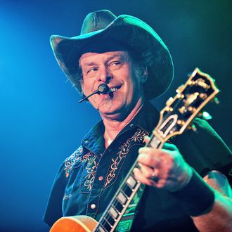 Ted Nugent performs at the House of Blues on August 14, 2012 in Chicago, Illinois. 