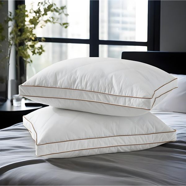 The Twillery Co. Feather and Down Medium Support Pillow (Set of 2)