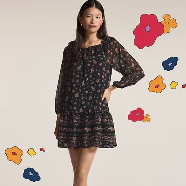 Old Navy x Anna Sui Chiffon Tiered Ruffle Mini Dress