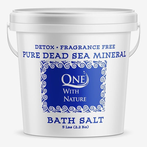 One With Nature 100% Pure Dead Sea Salt for Bath, 5lb Unscented