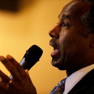 Ben Carson Campaigns In Iowa As Caucuses Draw Near