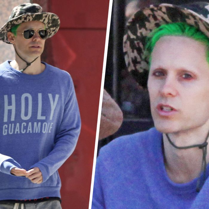 Jared Leto's new green hair.