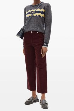 A.P.C. New Sailor High-Rise Cotton-Corduroy Cropped Jeans