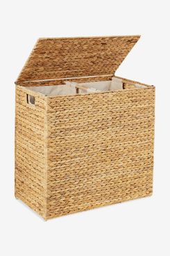 Best Choice Products Large Water Hyacinth Double Laundry Hamper Basket