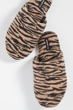 Minnie Rose Tiger Cashmere Slippers