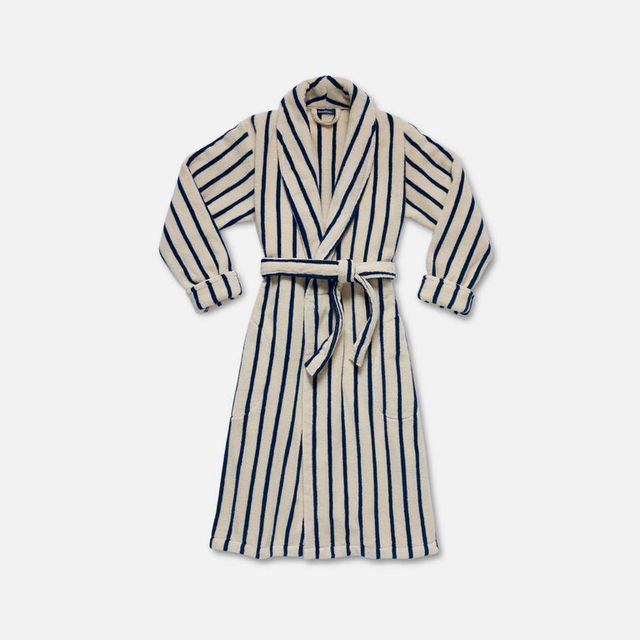Brooklinen Super-Plush Robe - Striped Abyss