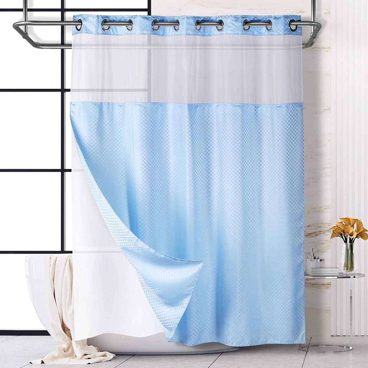 19 Best Shower Curtains 2022 The, Solid Blue Shower Curtains Canada