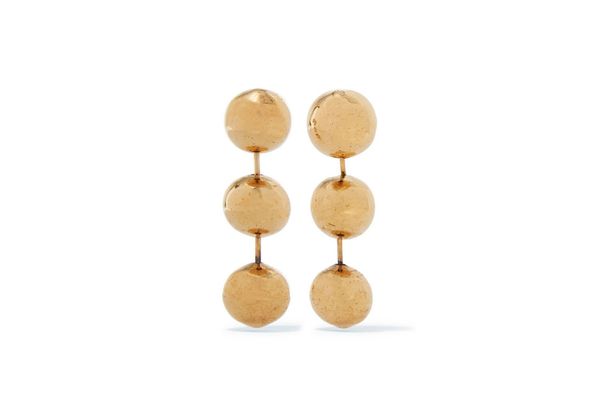 BALENCIAGA Burnished gold-tone earrings