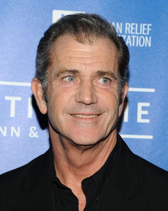 BEVERLY HILLS, CA - JANUARY 14: Actor Mel Gibson arrives at the Cinema For Peace event benefitting J/P Haitian Relief Organization held at Montage Hotel at Montage Beverly Hills on January 14, 2012 in Beverly Hills, California. (Photo by Angela Weiss/Getty Images)