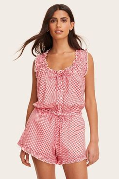 Parke x Target Red Gingham Women’s Shell Tank Top