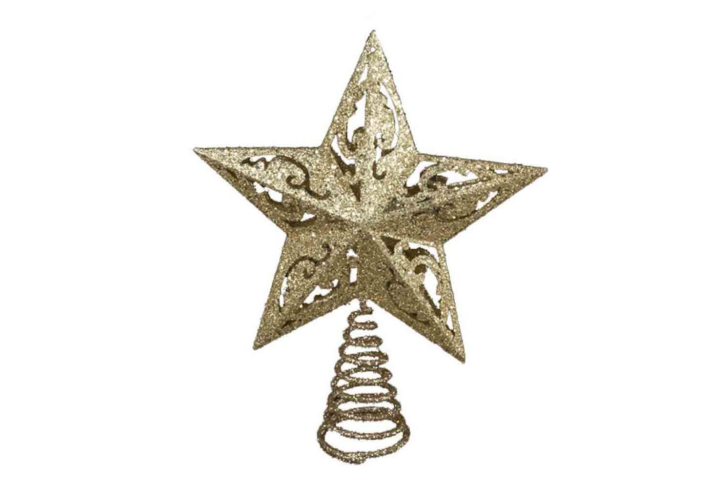 Burst Gold Star Christmas Tree Topper