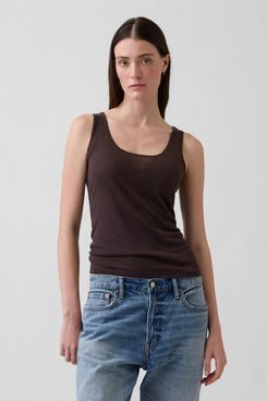 Gap Linen-Blend Tank Top
