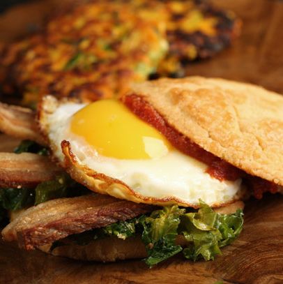 Served with zucchini latkes (carrots, zucchini, shallots)