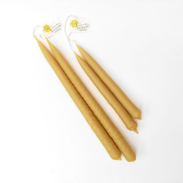 Pair of Alysia Mazzella Beeswax Candle Tapers