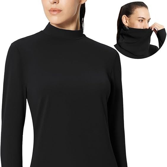 Baleaf Women's Thermal Fleece Mock Neck