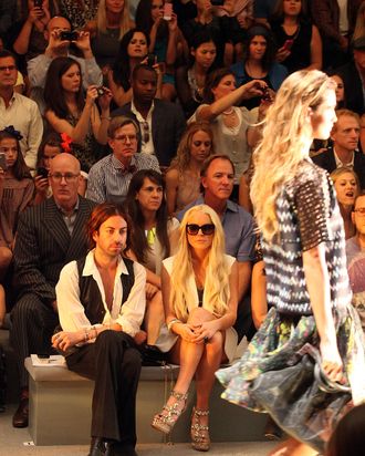 Lindsay Lohan at New York Fashion Week.