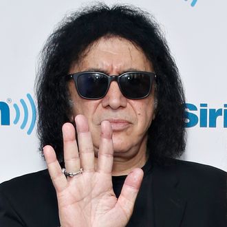 NEW YORK, NY - AUGUST 11: (EXCLUSIVE COVERAGE/SPECIAL RATES APPLY) Musician Gene Simmons visits the SiriusXM Studios on August 11, 2014 in New York City. (Photo by Cindy Ord/Getty Images)