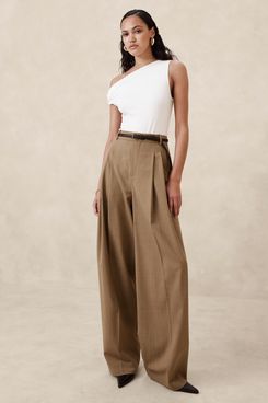 Banana Republic Siena Wide-Leg Italian Wool Pant