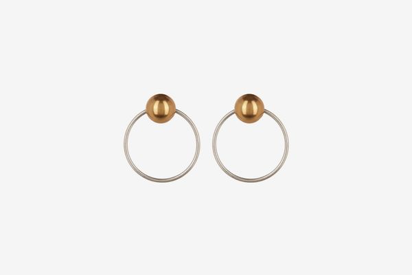 Madewell Mixed Metal Front Back Earrings