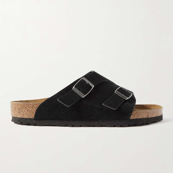 Birkenstock Zürich Suede Sandals - Black
