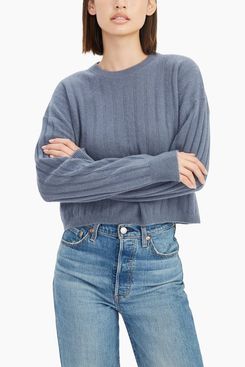 Naadam Cashmere Ribbed Cropped Sweater