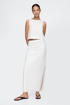Gap Linen-Blend Midi Skirt
