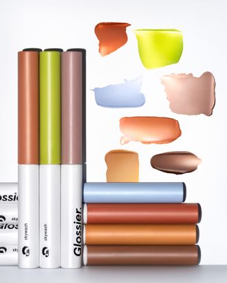 Glossier Skywash swatches.