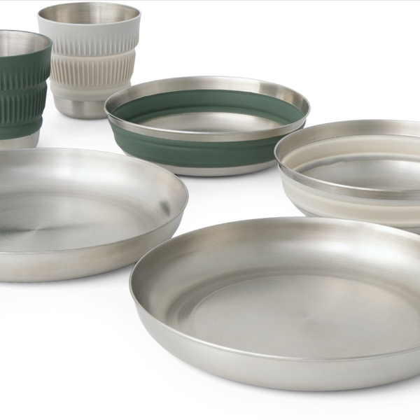 Sea to Summit Detour Stainless-Steel Collapsible Dinnerware Set - 6 Piece
