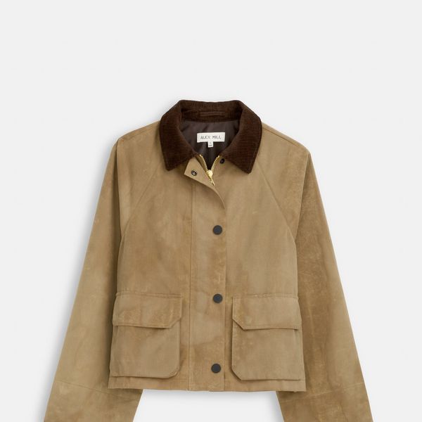 Alex Mill Chiltern Cropped Jacket in Waxed Canvas