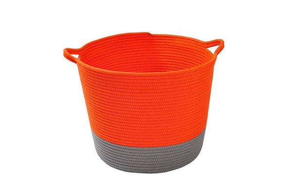 LoongBaby Large Cotton Rope Handle Storage Basket